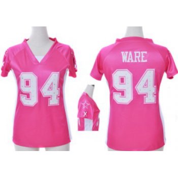 Nike Dallas Cowboys #94 DeMarcus Ware 2012 Pink Womens Draft Him II Top Jersey