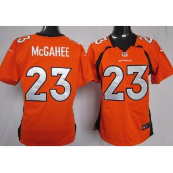 Nike Denver Broncos #23 Willis McGahee Orange Game Womens Jersey