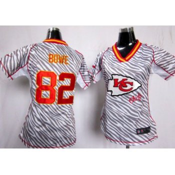 Nike Kansas City Chiefs #82 Dwayne Bowe 2012 Womens Zebra Fashion Jersey