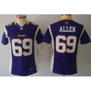 Nike Minnesota Vikings #69 Jared Allen Purple Limited Womens Jersey