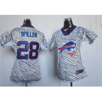 Nike Buffalo Bills #28 C.J. Spiller 2012 Womens Zebra Fashion Jersey