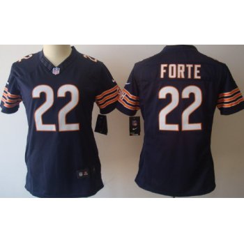 Nike Chicago Bears #22 Matt Forte Blue Limited Womens Jersey