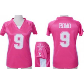 Nike Dallas Cowboys #9 Tony Romo 2012 Pink Womens Draft Him II Top Jersey