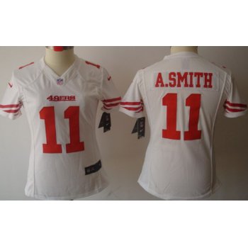 Nike San Francisco 49ers #11 Alex Smith White Limited Womens Jersey