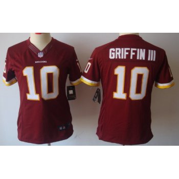 Nike Washington Redskins #10 Robert Griffin III Red Limited Womens Jersey