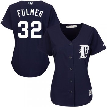 Tigers #32 Michael Fulmer Navy Blue Alternate Women's Stitched Baseball Jersey
