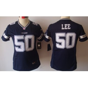 Nike Dallas Cowboys #50 Sean Lee Blue Limited Womens Jersey