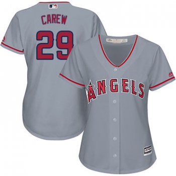 Angels #29 Rod Carew Grey Road Women's Stitched Baseball Jersey
