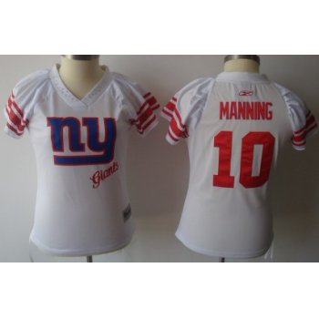 New York Giants #10 Eli Manning 2011 White Womens Field Flirt Fashion Jersey