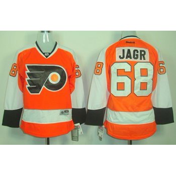 Philadelphia Flyers #68 Jaromir Jagr Orange Womens Jersey