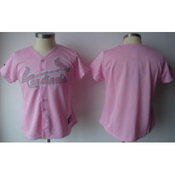 St. Louis Cardinals Blank Pink Womens Jersey