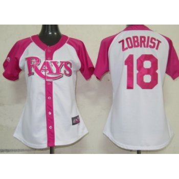 Tampa Bay Rays #18 Ben Zobrist 2012 Fashion Womens by Majestic Athletic Jersey
