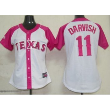 Texas Rangers #11 Yu Darvish 2012 Fashion Womens by Majestic Athletic Jersey