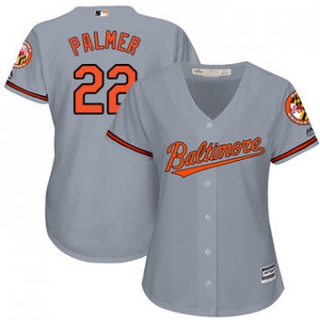 Orioles #22 Jim Palmer Grey Road Women's Stitched Baseball Jersey