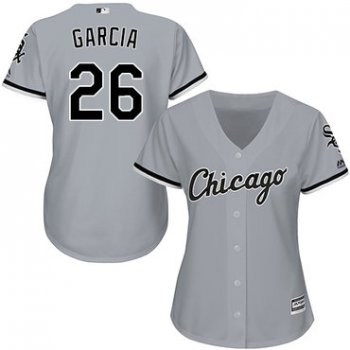 White Sox #26 Avisail Garcia Grey Road Women's Stitched Baseball Jersey