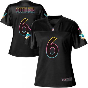Women's Nike Dolphins #6 Jay Cutler Black NFL Fashion Game Jersey