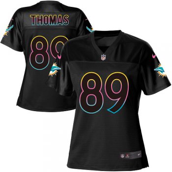 Women's Nike Dolphins #89 Julius Thomas Black NFL Fashion Game Jersey