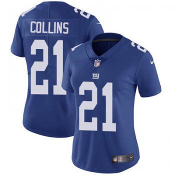 Women's Nike Giants #21 Landon Collins Royal Blue Team Color Stitched NFL Vapor Untouchable Limited Jersey