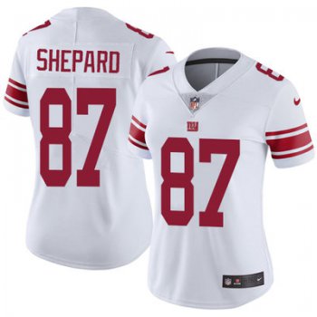 Women's Nike Giants #87 Sterling Shepard White Stitched NFL Vapor Untouchable Limited Jersey
