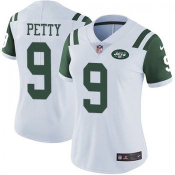 Women's Nike New York Jets #9 Bryce Petty White Stitched NFL Vapor Untouchable Limited Jersey