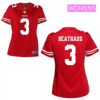 Women's 2017 NFL Draft San Francisco 49ers #3 C. J. Beathard Scarlet Red Team Color Stitched NFL Nike Game Jersey