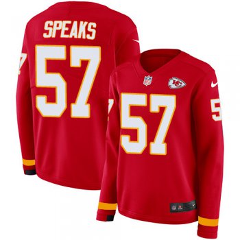 Nike Chiefs #57 Breeland Speaks Red Team Color Women's Stitched Long Sleeve Jersey