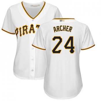 Pittsburgh Pirates #24 Chris Archer White Home Women's Stitched Baseball Jersey