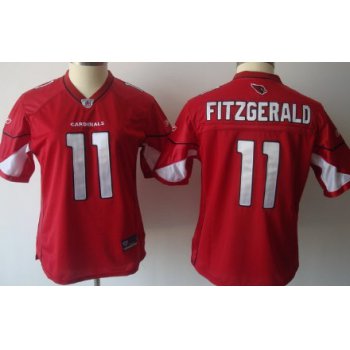 Arizona Cardinals #11 Larry Fitzgerald Red Womens Jersey