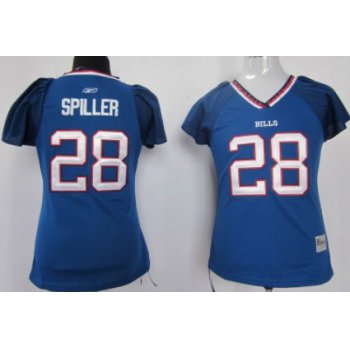 Buffalo Bills #28 C.J.Spiller Light Blue Womens Field Flirt Fashion Jersey