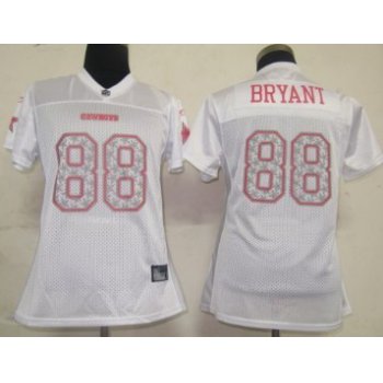 Dallas Cowboys #88 Dez Bryant White Star Struck Fashion Womens Jersey