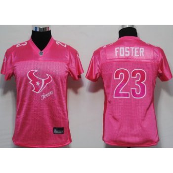 Houston Texans #23 Arian Foster Pink Fem Fan Womens Jersey