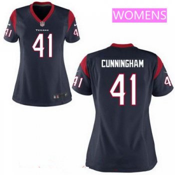 Women's 2017 NFL Draft Houston Texans #41 Zach Cunningham Navy Blue Alternate Stitched NFL Nike Game Jersey