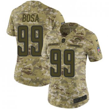 Nike Chargers #99 Joey Bosa Camo Women's Stitched NFL Limited 2018 Salute to Service Jersey
