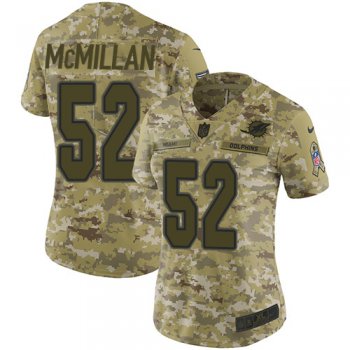 Nike Dolphins #52 Raekwon McMillan Camo Women's Stitched NFL Limited 2018 Salute to Service Jersey