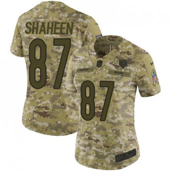 Nike Bears #87 Adam Shaheen Camo Women's Stitched NFL Limited 2018 Salute to Service Jersey