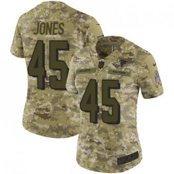 Nike Falcons #45 Deion Jones Camo Women's Stitched NFL Limited 2018 Salute to Service Jersey