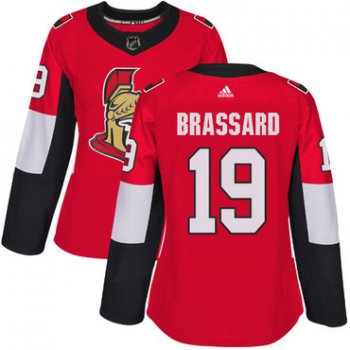 Adidas Senators #19 Derick Brassard Red Home Authentic Women's Stitched NHL Jersey