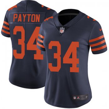 Nike Chicago Bears #34 Walter Payton Navy Blue Alternate Women's Stitched NFL Vapor Untouchable Limited Jersey