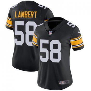 Nike Pittsburgh Steelers #58 Jack Lambert Black Alternate Women's Stitched NFL Vapor Untouchable Limited Jersey