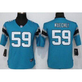 Women's Carolina Panthers #59 Luke Kuechly Light Blue Alternate NFL Nike Limited Jersey