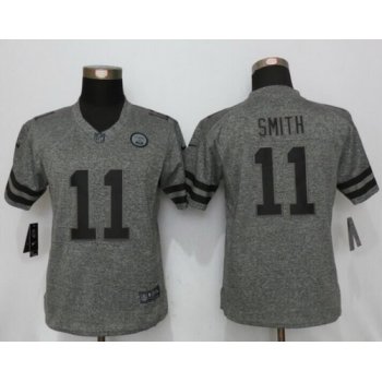 Women's Kansas City Chiefs #11 Alex Smith Gray Gridiron Stitched NFL Nike Limited Jersey