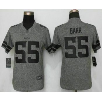 Women's Minnesota Vikings #55 Anthony Barr Nike Gray Gridiron 2015 NFL Gray Limited Jersey