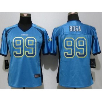 Women's San Diego Chargers #99 Joey Bosa Light Blue Drift Fashion NFL Nike Jersey
