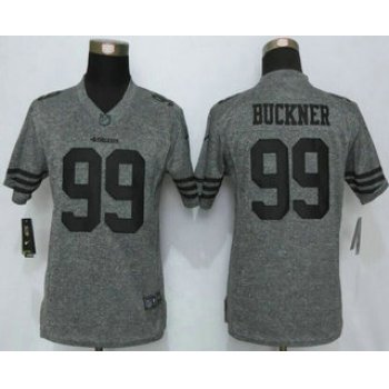 Women's San Francisco 49ers #99 DeForest Buckner Nike Gray Gridiron NFL Gray Limited Jersey