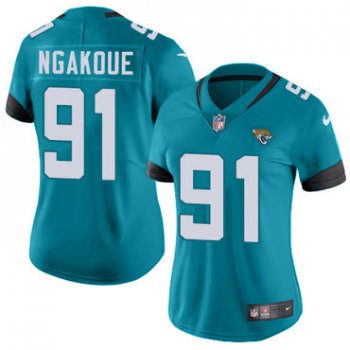 Nike Jacksonville Jaguars #91 Yannick Ngakoue Teal Green Team Color Women's Stitched NFL Vapor Untouchable Limited Jersey
