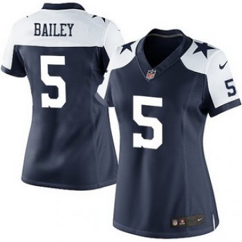 Women's Dallas Cowboys #5 Dan Bailey NFL Alternate Navy Blue Game Jersey