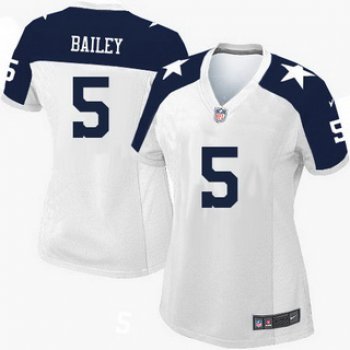 Women's Dallas Cowboys #5 Dan Bailey NFL Alternate White Game Jersey