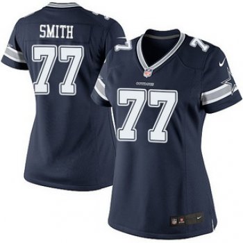 Women's Dallas Cowboys #77 Tyron Smith NFL Navy Blue Game Jersey