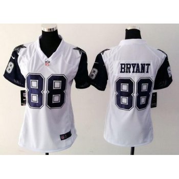 Women's Dallas Cowboys #88 Dez Bryant Nike White Color Rush 2015 NFL Game Jersey