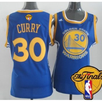 Women's Golden State Warriors #30 Stephen Curry Blue 2016 The NBA Finals Patch Jersey